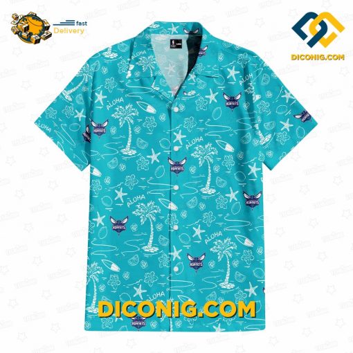NBA Charlotte Hornets Hawaiian Shirt Custom Queen City Palms