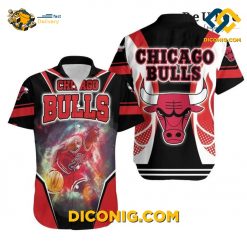 NBA Chicago Bulls Hawaiian Shirt Custom Cosmic Dunk