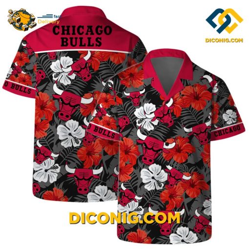 NBA Chicago Bulls Hawaiian Shirt Custom Floral Fantasy