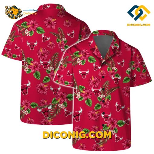 Chicago Bulls Hibiscus Paradise Hawaiian Shirt