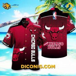 NBA Chicago Bulls Hawaiian Shirt Custom Retro Court