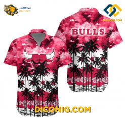 NBA Chicago Bulls Hawaiian Shirt Custom Sunset Palm