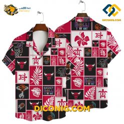 NBA Chicago Bulls Hawaiian Shirt Custom Tropical Block