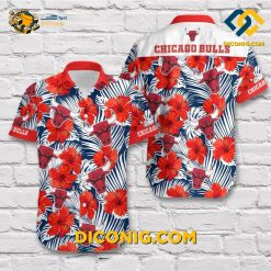 NBA Chicago Bulls Hawaiian Shirt Custom Tropical Hibiscus