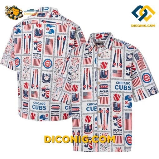 MLB Chicago Cubs Hawaiian Shirt Custom All-American Celebration