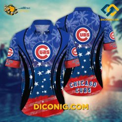 MLB Chicago Cubs Hawaiian Shirt Custom All-Star Patriot