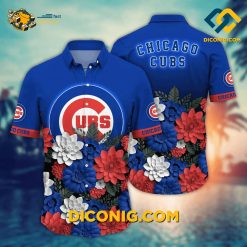 MLB Chicago Cubs Hawaiian Shirt Custom Floral Fanfare