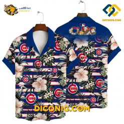 MLB Chicago Cubs Hawaiian Shirt Custom Floral Stripe Beach