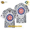 MLB Chicago Cubs Hawaiian Shirt Custom Monochrome Tropical