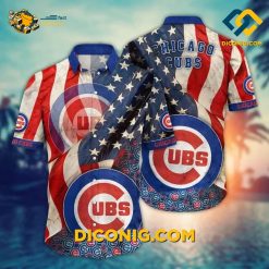 MLB Chicago Cubs Hawaiian Shirt Custom Stars and Stripes
