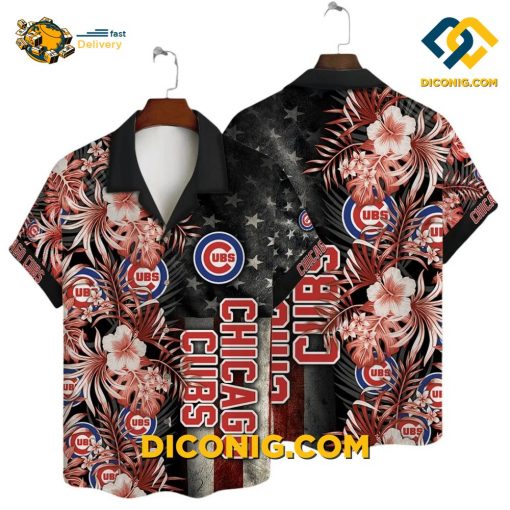 MLB Chicago Cubs Hawaiian Shirt Custom Tropical Red Floral