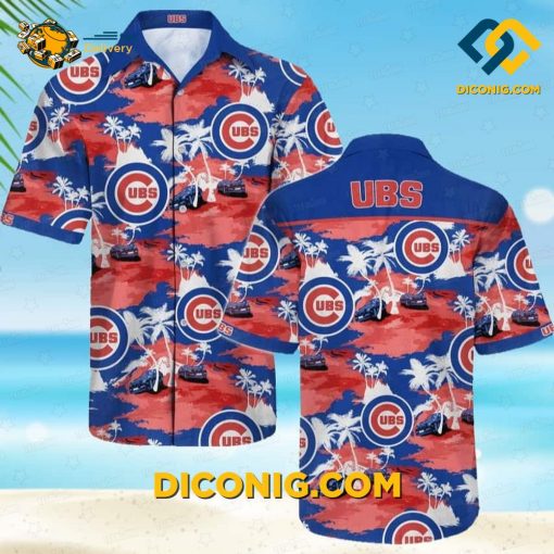 MLB Chicago Cubs Hawaiian Shirt Custom Tropical Skyline