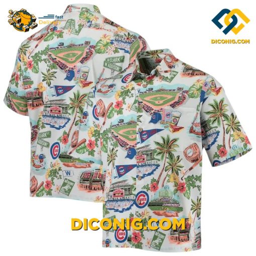 MLB Chicago Cubs Hawaiian Shirt Custom Wrigley Field Tropical Vibes