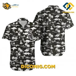 chicago white sox hawaiian shirt team logo beachscape