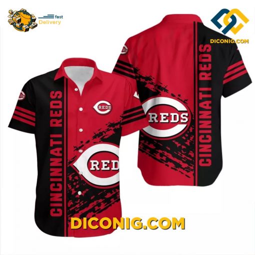 MLB Cincinnati Reds Hawaiian Shirt Custom Bold Streak