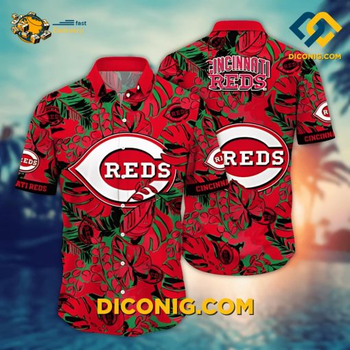 MLB Cincinnati Reds Hawaiian Shirt Custom Bold Tropics
