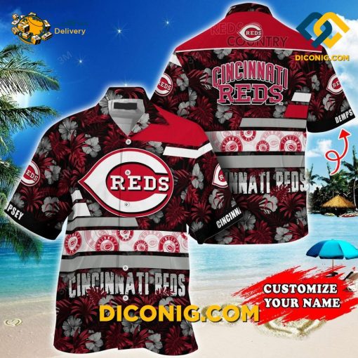 MLB Cincinnati Reds Hawaiian Shirt Custom Floral