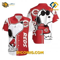 cincinnati reds hawaiian shirt snoopy chill