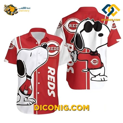 MLB Cincinnati Reds Hawaiian Shirt Custom Snoopy Chill