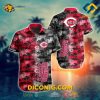 MLB Cincinnati Reds Hawaiian Shirt Custom Sunset Grid