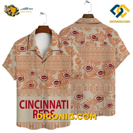 MLB Cincinnati Reds Hawaiian Shirt Custom Tribal Sunset