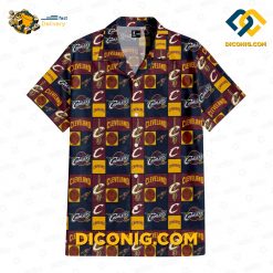 NBA Cleveland Cavaliers Hawaiian Shirt Custom Crowned Court