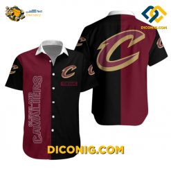 NBA Cleveland Cavaliers Hawaiian Shirt Custom Name Split Design