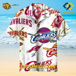 NBA Cleveland Cavaliers Hawaiian Shirt Custom Logo Wave