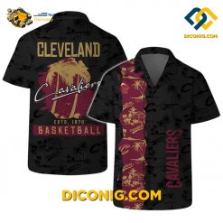NBA Cleveland Cavaliers Hawaiian Shirt Custom Palm Tree Sunset
