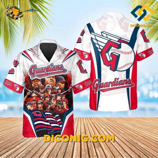 MLB Cleveland Guardians Hawaiian Shirt Custom Team Collage