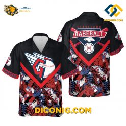 MLB Cleveland Guardians Hawaiian Shirt Custom Tropical Logo Collage