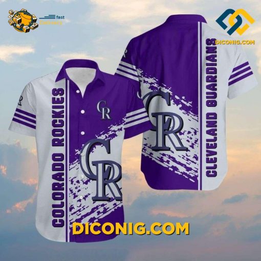 MLB Colorado Rockies Hawaiian Shirt Custom and Cleveland Guardians Hawaiian Shirt Custom