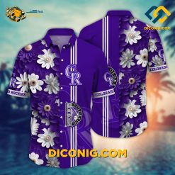 MLB Colorado Rockies Hawaiian Shirt Custom Daisy Bloom