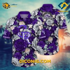 MLB Colorado Rockies Hawaiian Shirt Custom Floral Garden