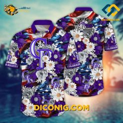 MLB Colorado Rockies Hawaiian Shirt Custom Floral Paradise