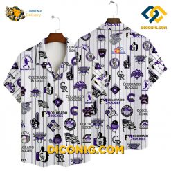 MLB Colorado Rockies Hawaiian Shirt Custom Iconic Collage