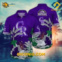MLB Colorado Rockies Hawaiian Shirt Custom Jungle Canopy