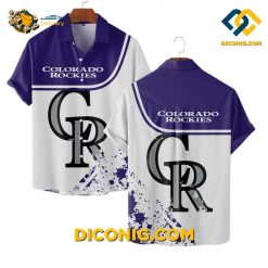 MLB Colorado Rockies Hawaiian Shirt Custom Minimalist Splash