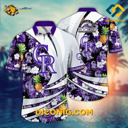 MLB Colorado Rockies Hawaiian Shirt Custom Pineapple Tropics