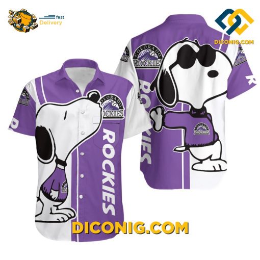MLB Colorado Rockies Hawaiian Shirt Custom Snoopy Cool Vibes