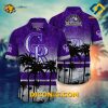 MLB Colorado Rockies Hawaiian Shirt Custom Sunset Palm