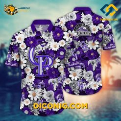 MLB Colorado Rockies Hawaiian Shirt Custom Vibrant Bloom