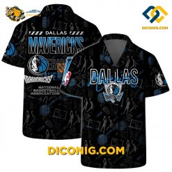 NBA Dallas Mavericks Hawaiian Shirt Custom Basketball Court