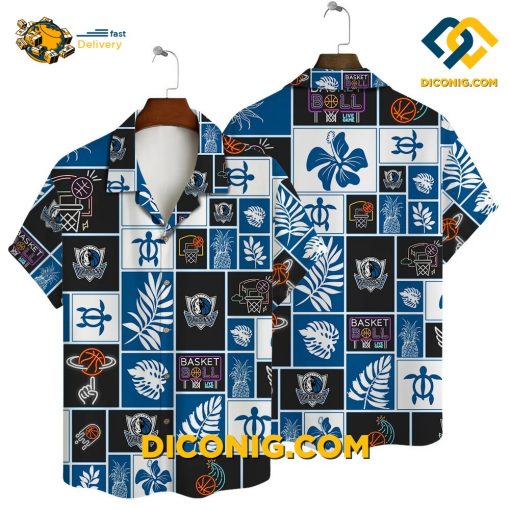 NBA Dallas Mavericks Hawaiian Shirt Custom Bold Blocks