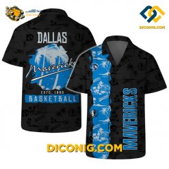 NBA Dallas Mavericks Hawaiian Shirt Custom Palm Breeze