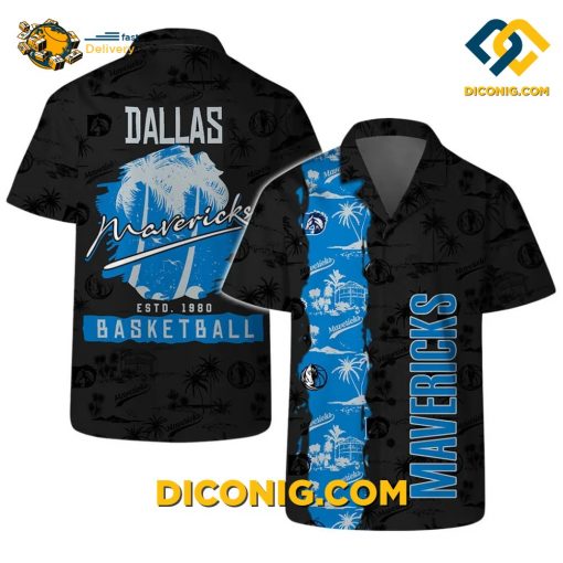 NBA Dallas Mavericks Hawaiian Shirt Custom Palm Breeze