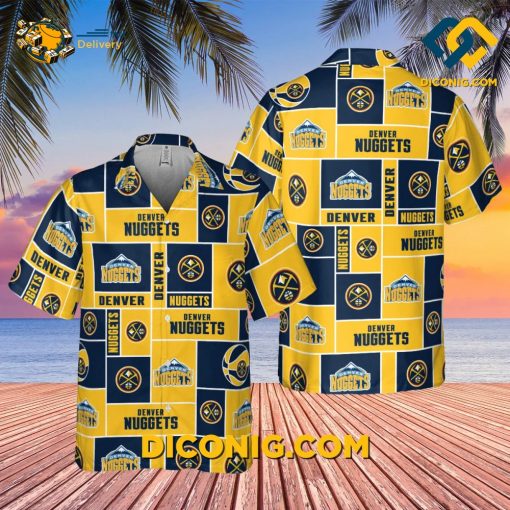 NBA Denver Nuggets Hawaiian Shirt Custom Bold Logo
