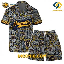 NBA Denver Nuggets Hawaiian Shirt Custom Polynesian Sunset