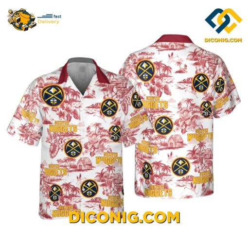 NBA Denver Nuggets Hawaiian Shirt Custom Retro Tropical Escape