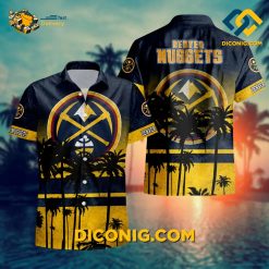 NBA Denver Nuggets Hawaiian Shirt Custom Sunset Palm Breeze